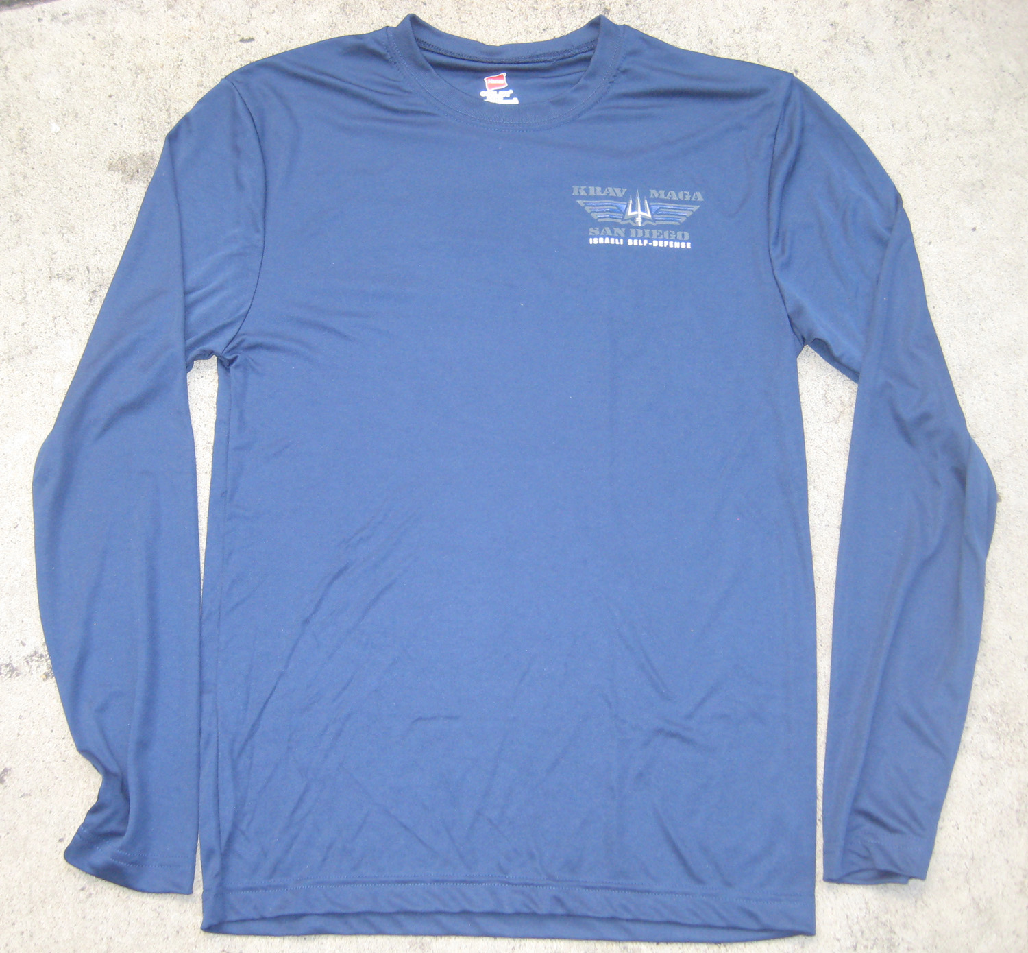 Men's / Unisex - Long Sleeved Dri Fit Shirt (Navy blue) - Krav Maga San ...